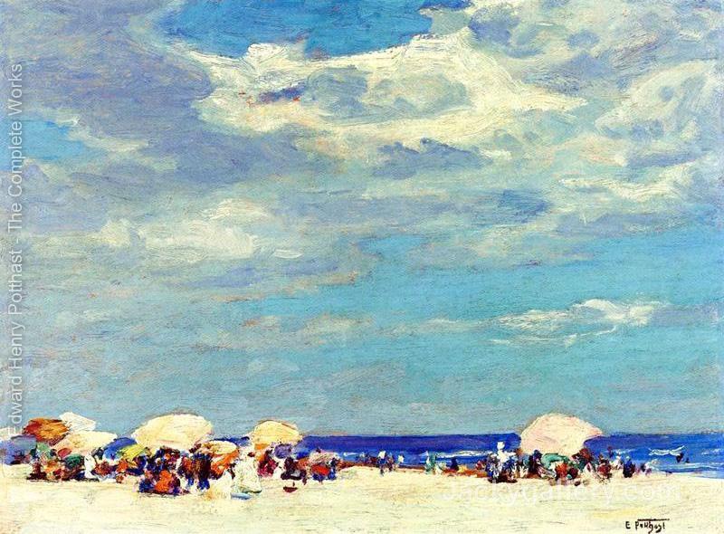 Beach Scene II by Edward Henry Potthast paintings reproduction